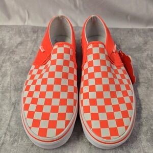 VANS Classic Slip On Shoe checkered Coral / Peach Size 11